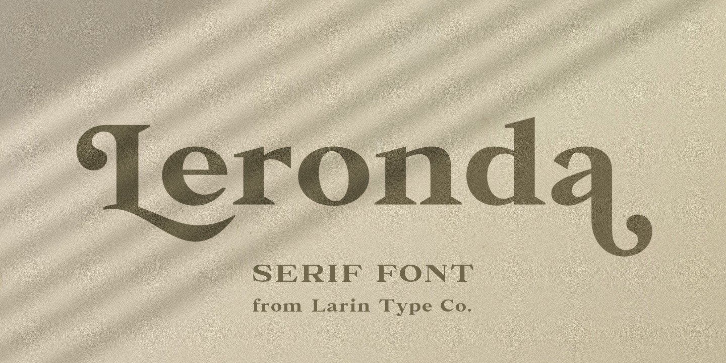 Пример шрифта Leronda Regular